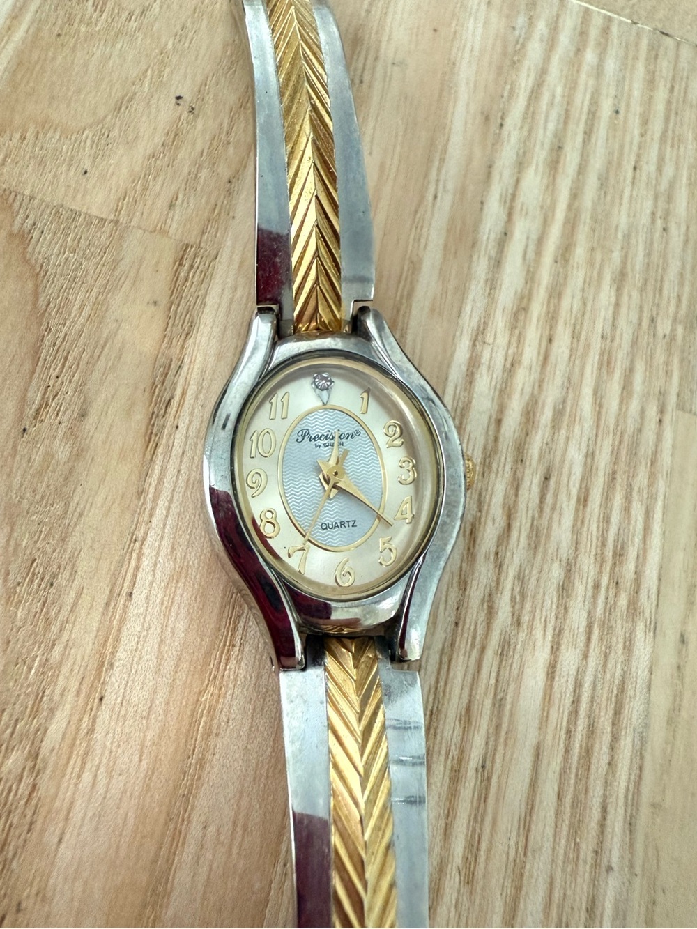 Precision by Gruen ladies two tone watch NEW BATTERY